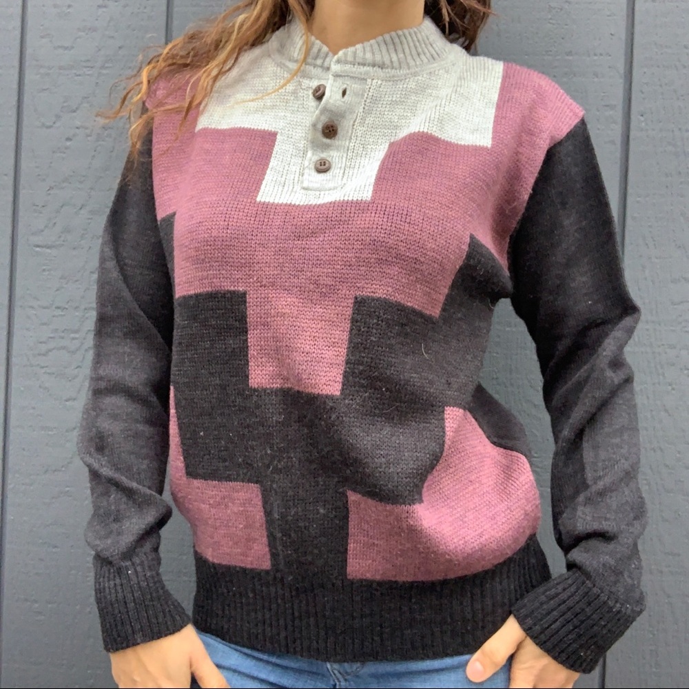 Vintage Gary Reed Henley sweater Sz L
